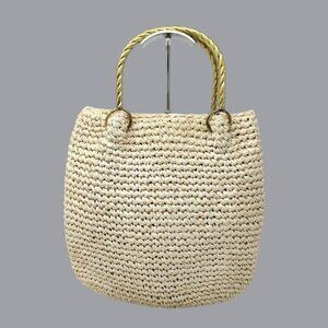 Vintage Purse Bag Rattan Wicker Hobo Boho